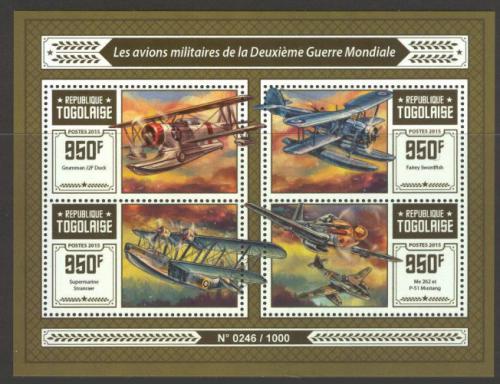 Poštovní známky Togo 2015 Letadla 2. svìtové války Mi# 7135-38 Kat 15€