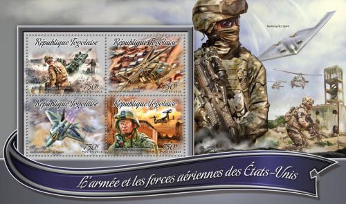 Potovn znmky Togo 2016 Leteck armda USA Mi# 7514-17 Kat 12