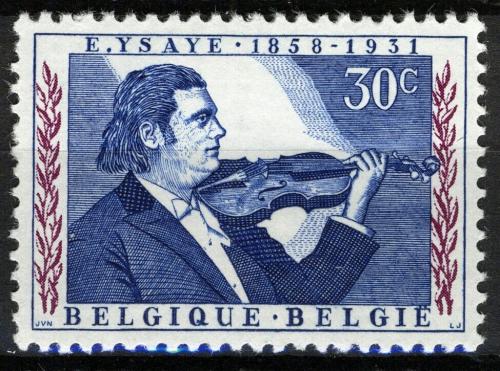Poštovní známka Belgie 1958 Eugène-Auguste Ysaye, houslista Mi# 1116