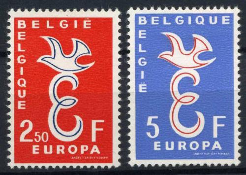 Poštovní známky Belgie 1958 Evropa CEPT Mi# 1117-18 Kat 5€