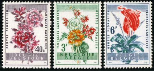 Poštovní známky Belgie 1960 Kvìtiny Mi# 1179-81