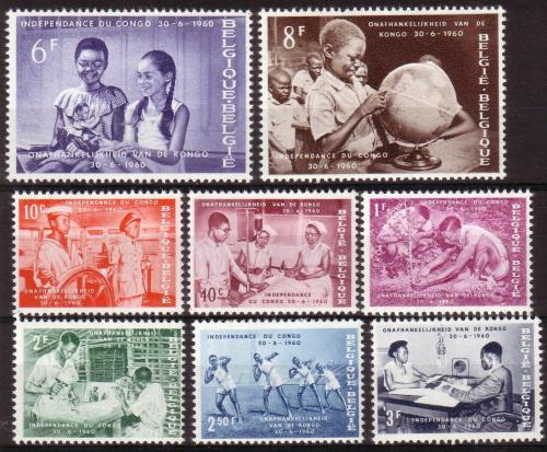 Poštovní známky Belgie 1960 Nezávislost Konga Mi# 1198-1205 Kat 10€