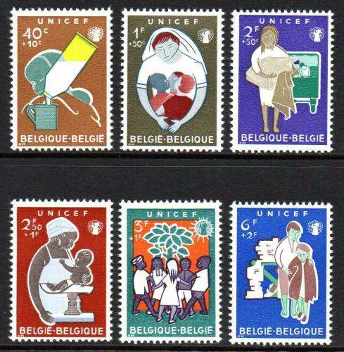 Poštovní známky Belgie 1960 UNICEF Mi# 1212-17 Kat 10€