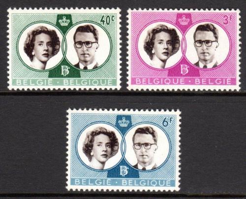 Poštovní známky Belgie 1960 Doña Fabiola a král Baudouin Mi# 1228-30