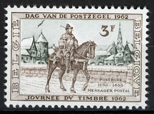 Poštovní známka Belgie 1962 Listonoš na koni Mi# 1272