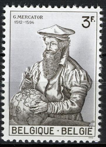 Poštovní známka Belgie 1962 Gerard Mercator , kartograf Mi# 1273