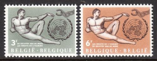 Poštovní známky Belgie 1962 Lidská práva Mi# 1291-92