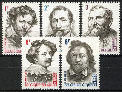 Poštovní známky Belgie 1965 Osobnosti Mi# 1379-83