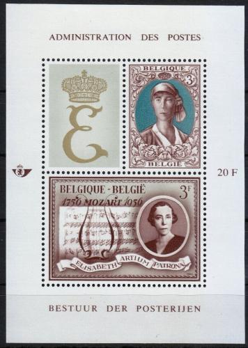Poštovní známka Belgie 1966 Královna Alžbìta Mi# Block 34 