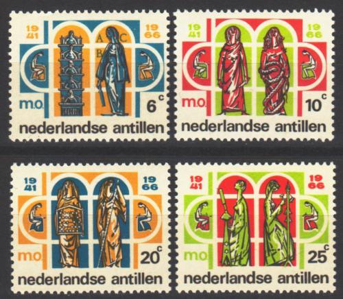 Potovn znmky Nizozemsk Antily 1966 Stedovk kolstv Mi# 166-69