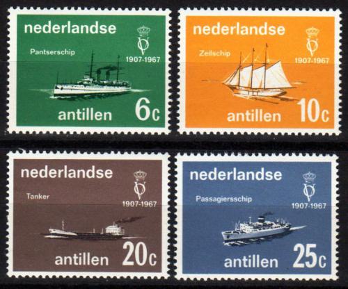 Poštovní známky Nizozemské Antily 1967 Lodì Mi# 174-77
