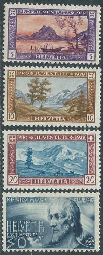 Potovn znmky vcarsko 1929 Proda, Pro Juventute Mi# 235-38 - zvtit obrzek