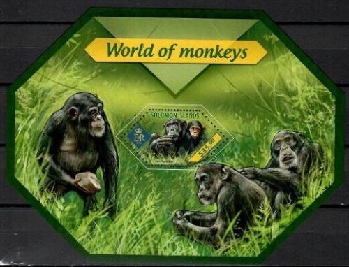 Poštovní známka Šalamounovy ostrovy 2014 Opice Mi# Block 317 Kat 12€
