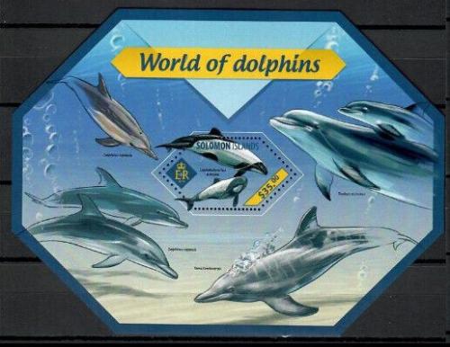 Poštovní známka Šalamounovy ostrovy 2014 Delfíni Mi# Block 313 Kat 12€ 
