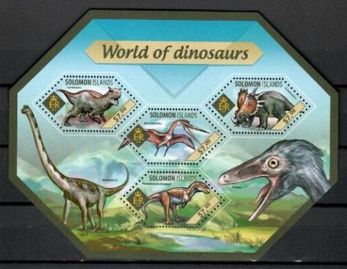 Poštovní známky Šalamounovy ostrovy 2014 Dinosauøi Mi# 2612-15 Kat 9.50€