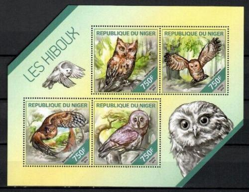 Poštovní známky Niger 2014 Sovy Mi# 2800-03 Kat 12€