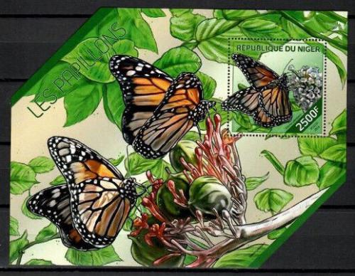 Poštovní známka Niger 2014 Motýli Mi# Block 297 Kat 10€