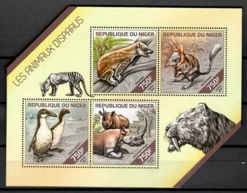 Poštovní známky Niger 2014 Vyhynulá fauna Mi# 2810-13 Kat 12€ 