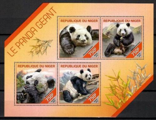 Poštovní známky Niger 2014 Pandy Mi# 2840-43 Kat 12€