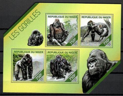 Poštovní známky Niger 2014 Gorily Mi# 2875-78 Kat 12€