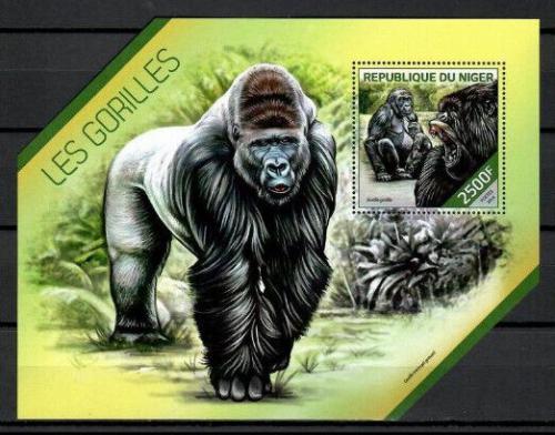 Poštovní známka Niger 2014 Gorily Mi# Block 317 Kat 10€
