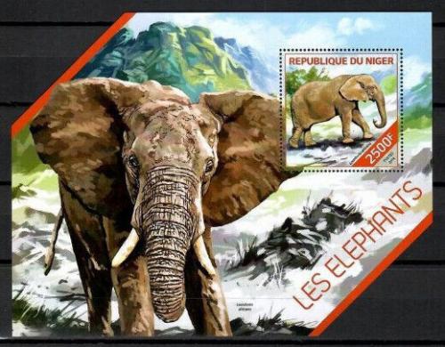 Poštovní známka Niger 2014 Sloni Mi# Block 308 Kat 10€