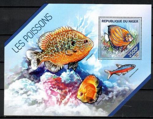 Poštovní známka Niger 2014 Ryby Mi# Block 298 Kat 10€