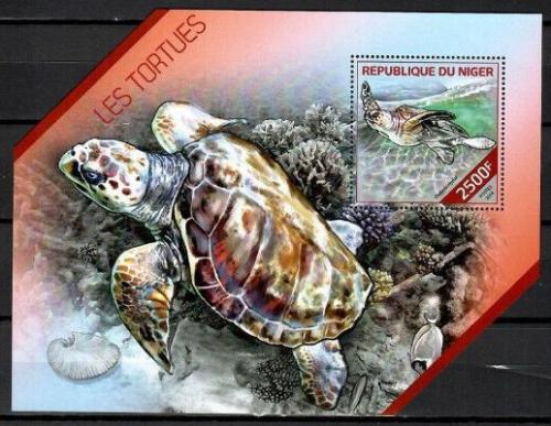 Poštovní známka Niger 2014 Želvy Mi# Block 300 Kat 10€