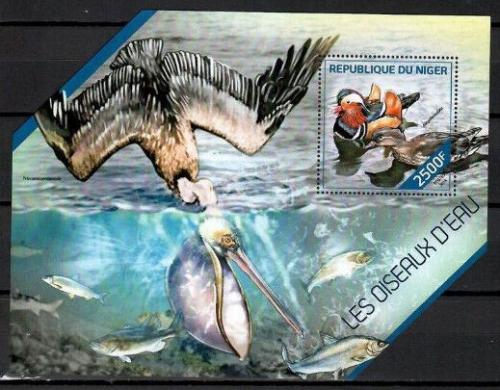 Poštovní známka Niger 2014 Vodní ptáci Mi# Block 301 Kat 10€