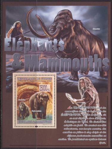Poštovní známka Guinea 2008 Sloni a mamuti Mi# Block 1517 Kat 10€