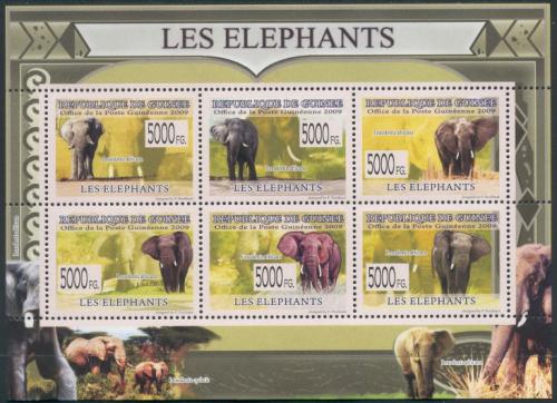 Poštovní známky Guinea 2009 Sloni Mi# 6463-68 Kat 12€