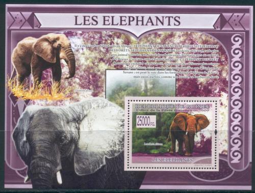 Poštovní známka Guinea 2009 Sloni Mi# Block 1673 Kat 10€