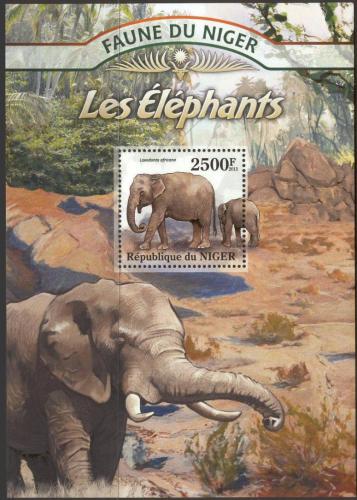 Poštovní známka Niger 2013 Sloni Mi# Block 160 Kat 10€