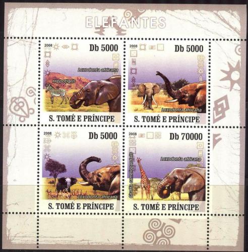 Poštovní známky Svatý Tomáš 2008 Sloni Mi# 3420-23 Kat 12€