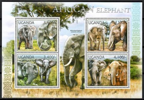 Poštovní známky Uganda 2012 Sloni Mi# 2810-13 Kat 13€