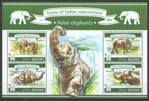 Poštovní známky Maledivy 2015 Sloni Mi# 5629-32 Kat 11€