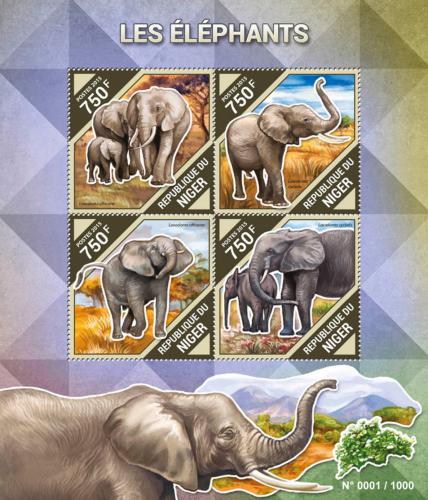 Poštovní známky Niger 2015 Sloni Mi# 3897-3900 Kat 12€