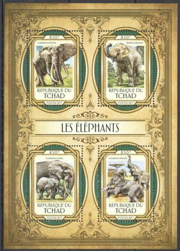 Poštovní známky Èad 2017 Sloni Mi# 2916-19 Kat 13€