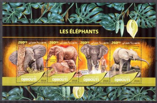 Poštovní známky Džibutsko 2016 Sloni Mi# 1289-92 Kat 10€