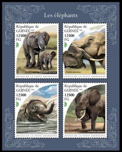 Poštovní známky Guinea 2018 Sloni Mi# 13426-29 Kat 12€