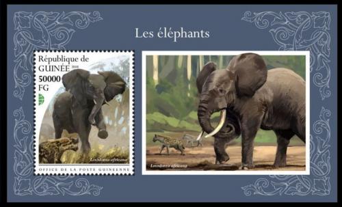 Poštovní známka Guinea 2018 Sloni Mi# Block 2987 Kat 12€