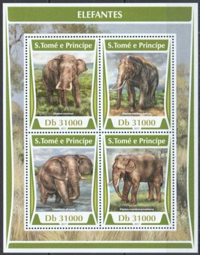 Poštovní známky Svatý Tomáš 2017 Sloni Mi# 7244-47 Kat 12€