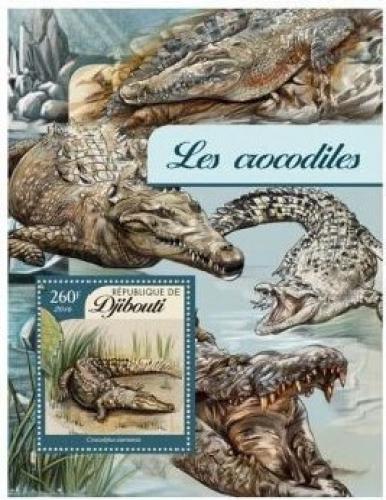 Poštovní známka Džibutsko 2016 Krokodýli Mi# 835 Block