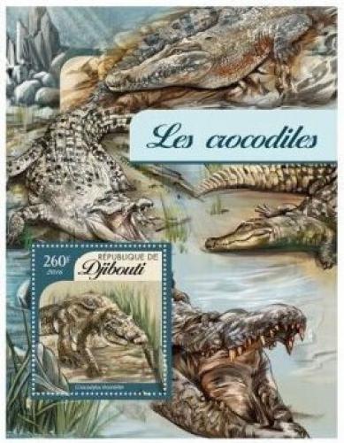Poštovní známka Džibutsko 2016 Krokodýli Mi# 836 Block