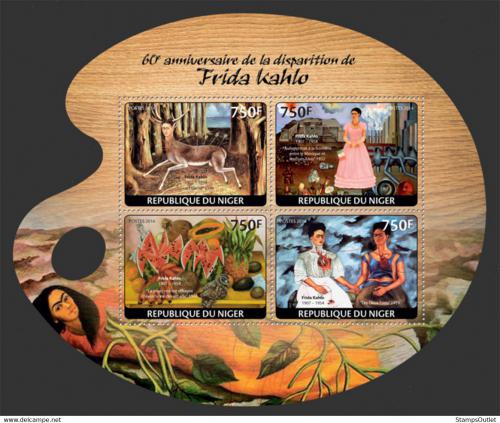 Poštovní známky Niger 2014 Umìní, Frida Kahlo Mi# 2767-70 Kat 12€