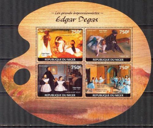 Poštovní známky Niger 2014 Umìní, Edgar Degas Mi# 3123-26 Kat 12€