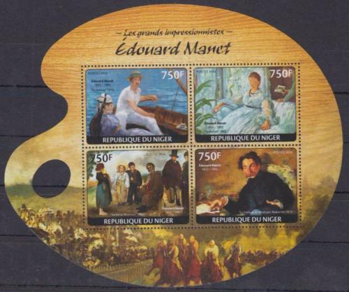 Poštovní známky Niger 2014 Umìní, Édouard Manet Mi# 3119-22 Kat 12€
