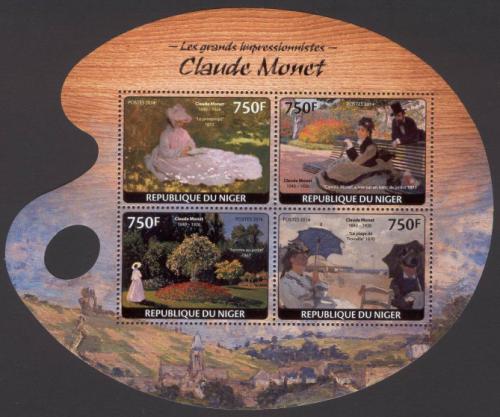 Poštovní známky Niger 2014 Umìní, Claude Monet Mi# 3127-30 Kat 12€