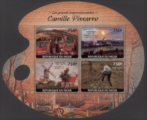 Poštovní známky Niger 2014 Umìní, Camille Pissarro Mi# 3115-18 Kat 12€