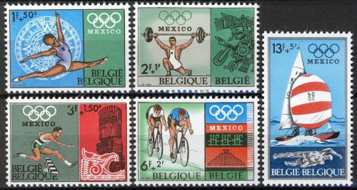 Poštovní známky Belgie 1968 LOH Mexiko Mi# 1513-17